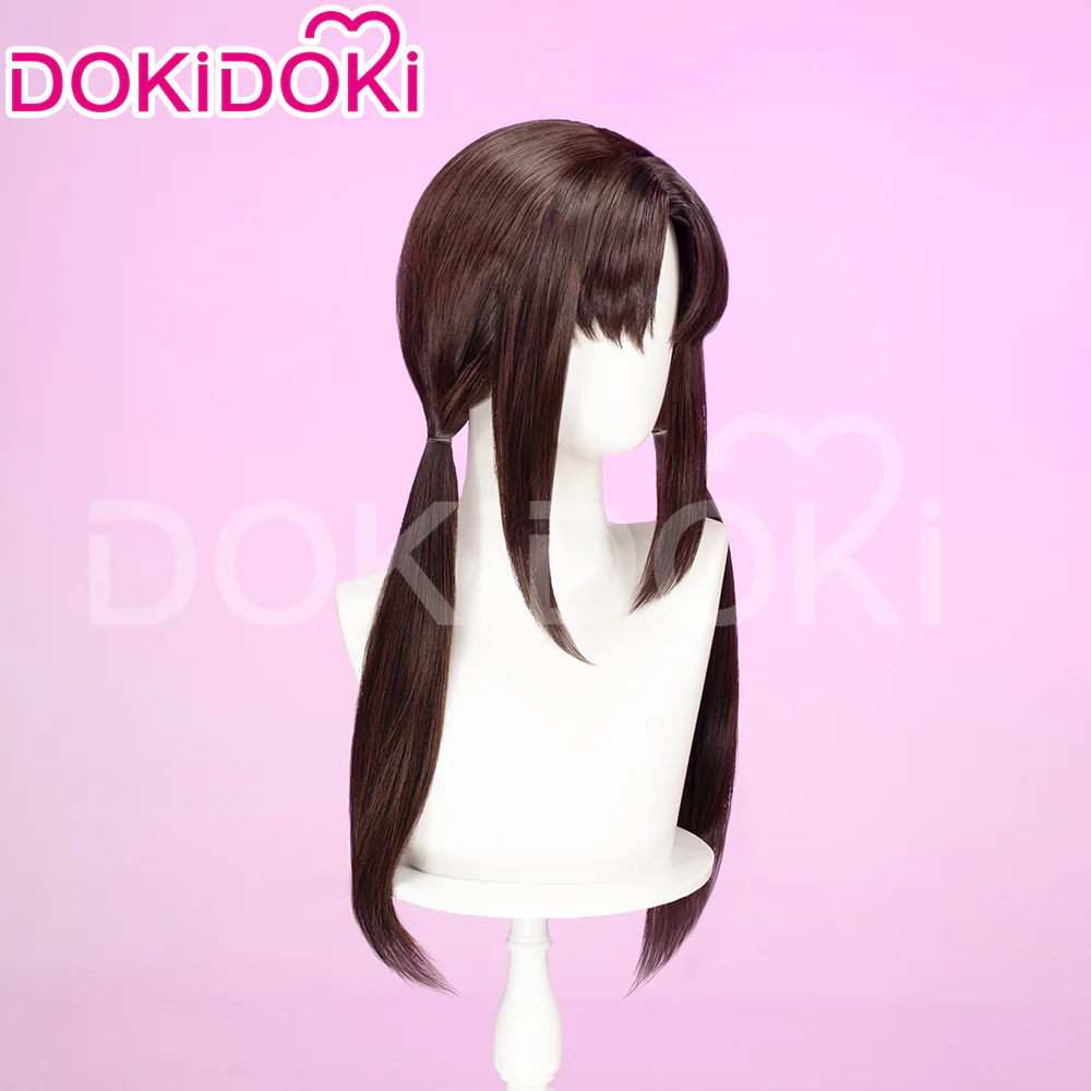 【Darker Ver Ready For Ship】DokiDoki Anime Cosplay Wig Brown Long Hair Wig / Glasses - Image 3