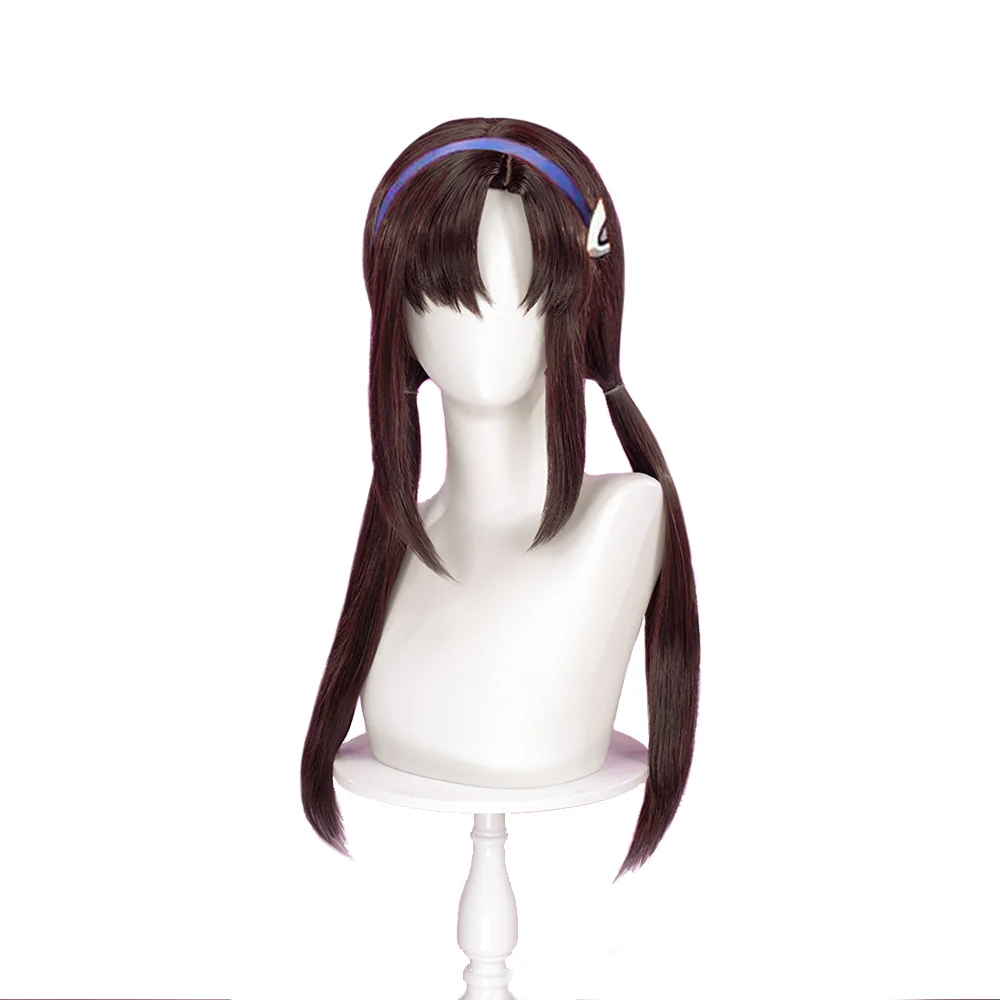 【Darker Ver Ready For Ship】DokiDoki Anime Cosplay Wig Brown Long Hair Wig / Glasses - Image 5