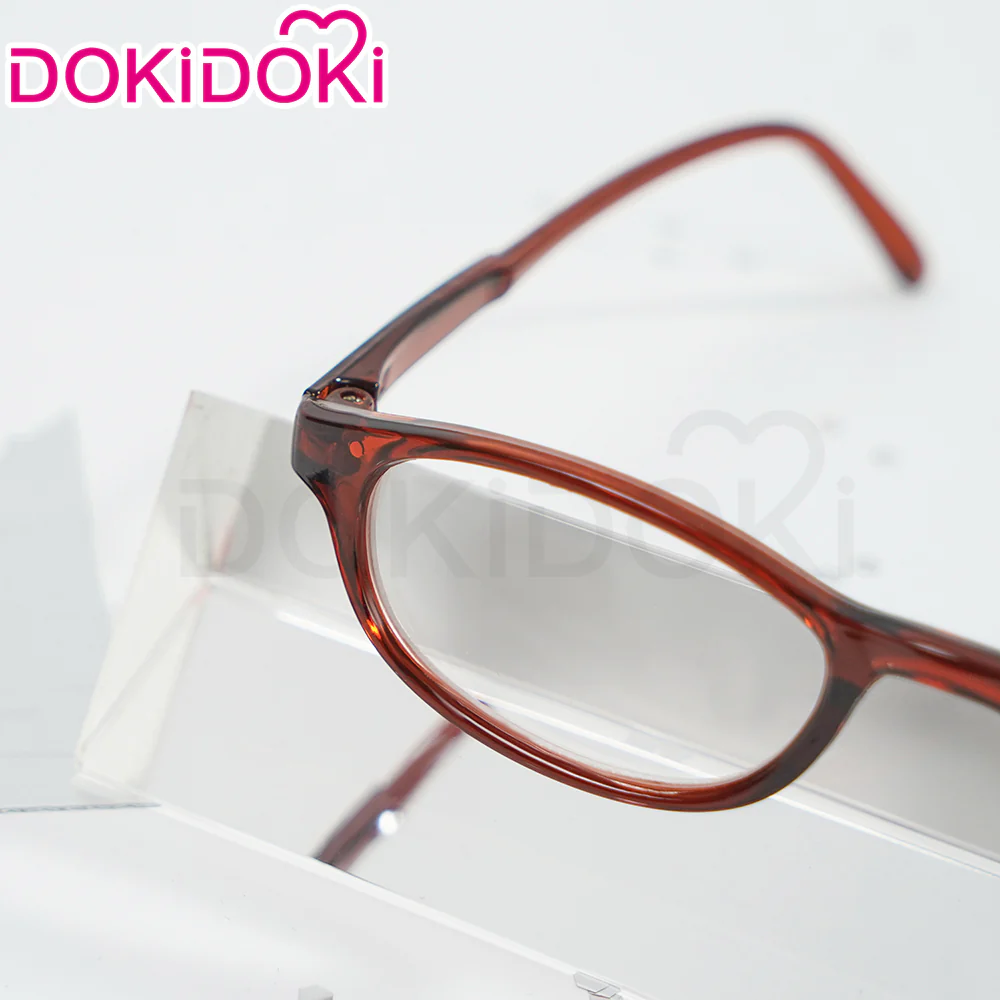 【Darker Ver Ready For Ship】DokiDoki Anime Cosplay Wig Brown Long Hair Wig / Glasses - Image 8