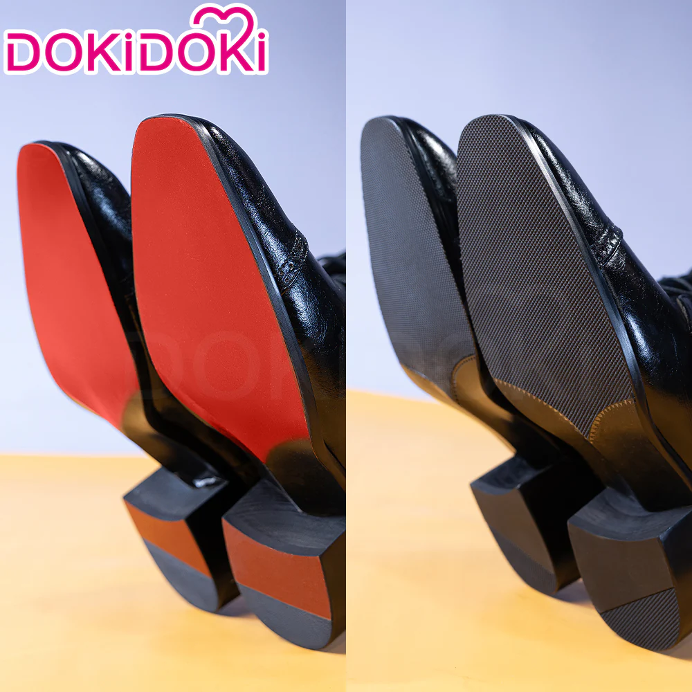 【15CM】DokiDoki Height Increasing Shoes / Elevator Shoes Black / Red Sole Bottom Leather Shoes - Image 4