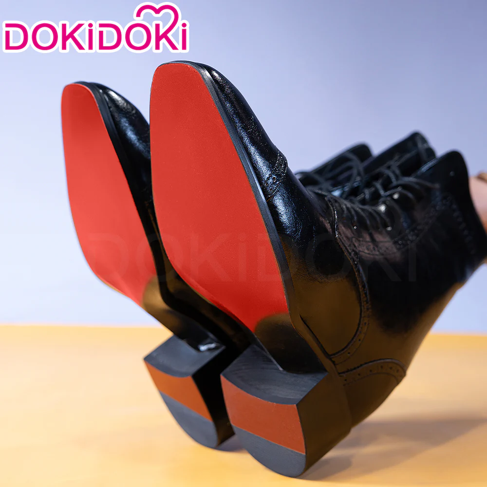 【15CM】DokiDoki Height Increasing Shoes / Elevator Shoes Black / Red Sole Bottom Leather Shoes - Image 5