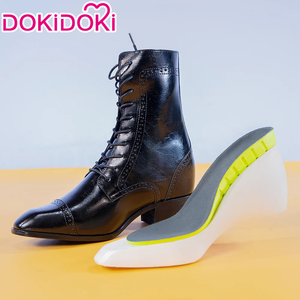 【15CM】DokiDoki Height Increasing Shoes / Elevator Shoes Black / Red Sole Bottom Leather Shoes - Image 8