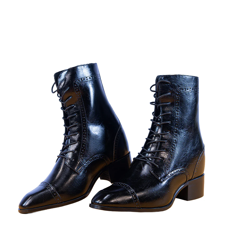 【15CM】DokiDoki Height Increasing Shoes / Elevator Shoes Black / Red Sole Bottom Leather Shoes - Image 9