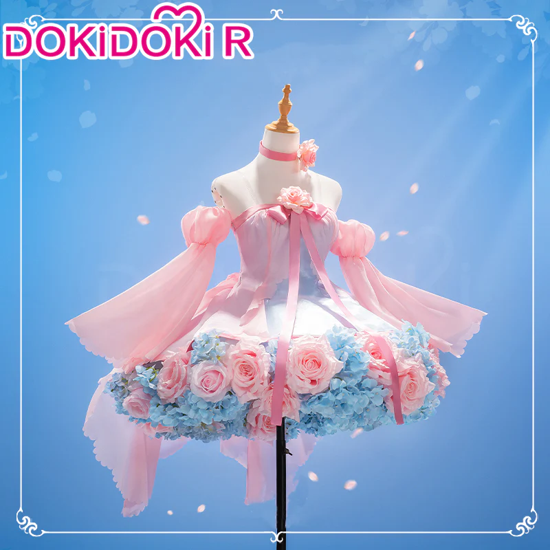 DokiDoki-R Anime Cardcaptor Sakura: Clear Card Cosplay  Sakura Costume Pink Flower Dress - Image 3