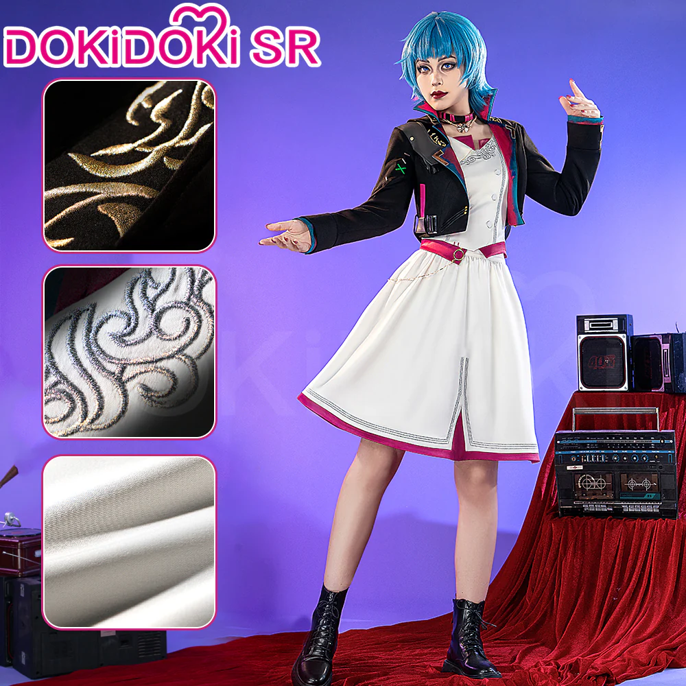 【Ready For Ship】DokiDoki-SR Game Cosplay Jinxx Costume Party Dress Powderr