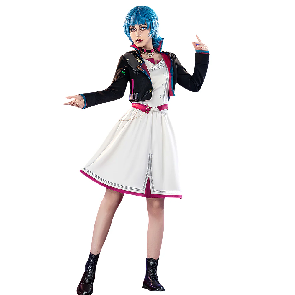 【Ready For Ship】DokiDoki-SR Game Cosplay Jinxx Costume Party Dress Powderr - Image 5