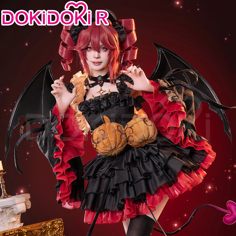 【In Stock】DokiDoki-R  Cosplay Devil Costume Halloween Black Red Dress - Image 2