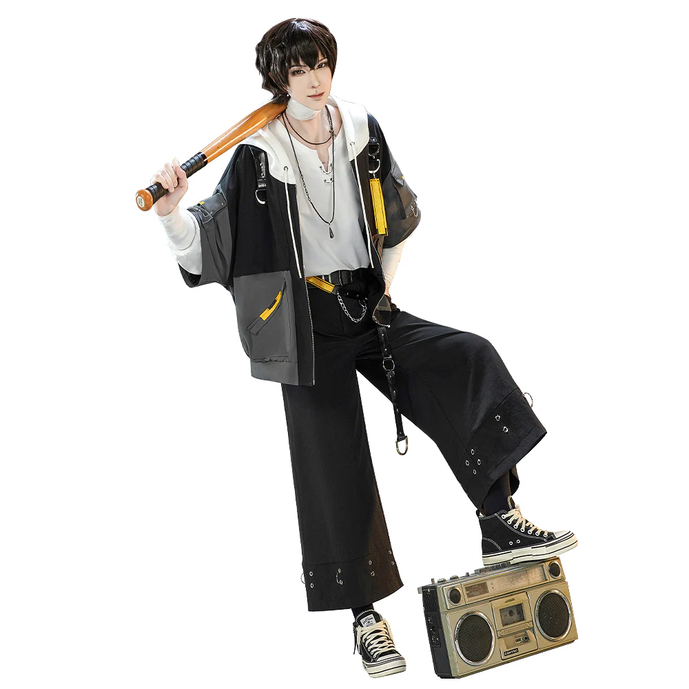 【LAST BATCH】DokiDoki-SR Anime Cosplay Costume Workwear Doujin Black Cool Casual Wear Techwear - Image 12