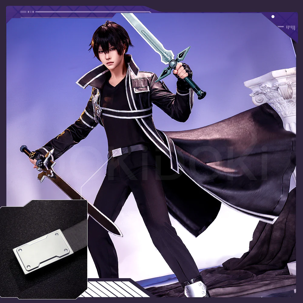 【Ready For Ship】【Size S-2XL】DokiDoki-SR Anime Sword Art Online Cosplay Kirigaya Kazuto Costume SAO Kirito - Image 2