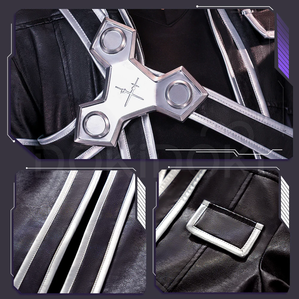 【Ready For Ship】【Size S-2XL】DokiDoki-SR Anime Sword Art Online Cosplay Kirigaya Kazuto Costume SAO Kirito - Image 3