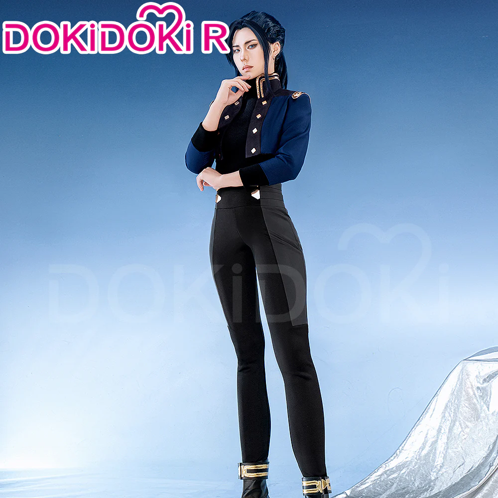 【Partially Ready For Ship】【Size S-3XL】DokiDoki-R Game Cosplay Costume Blue Black Military Uniform - Image 2