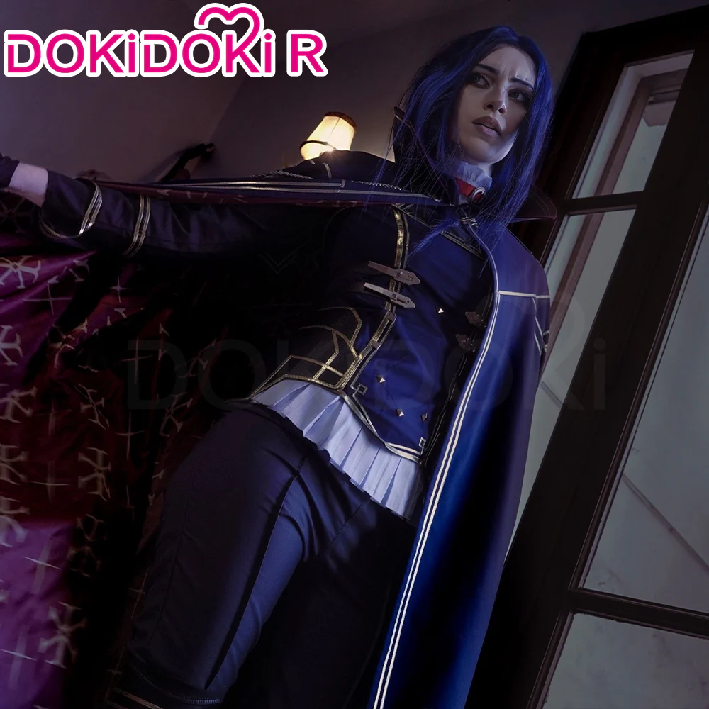 【Ready For Ship】【Size S-3XL】DokiDoki-R Game Cosplay Costume Blue Black With Cape Cloak - Image 2