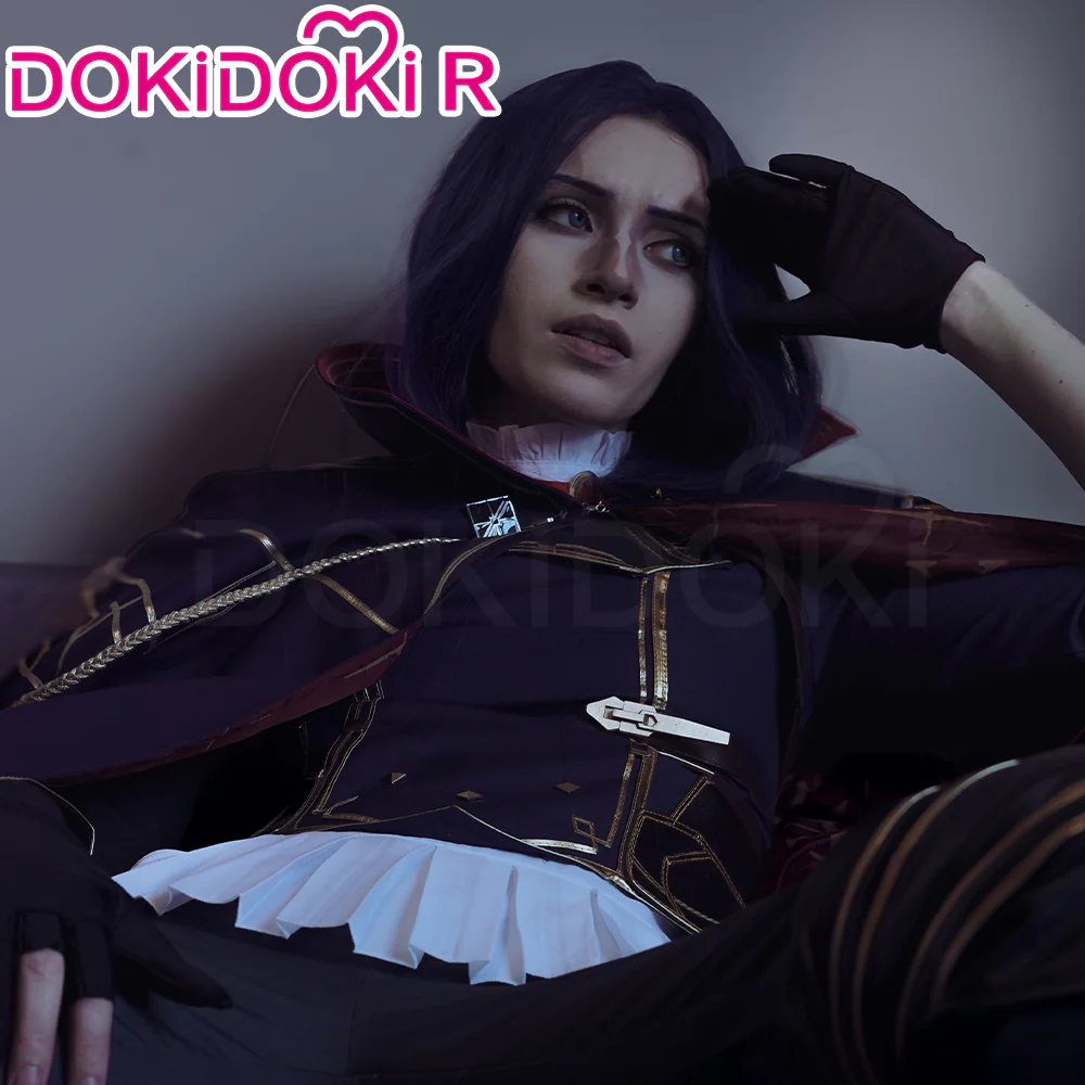 【Ready For Ship】【Size S-3XL】DokiDoki-R Game Cosplay Costume Blue Black With Cape Cloak - Image 4