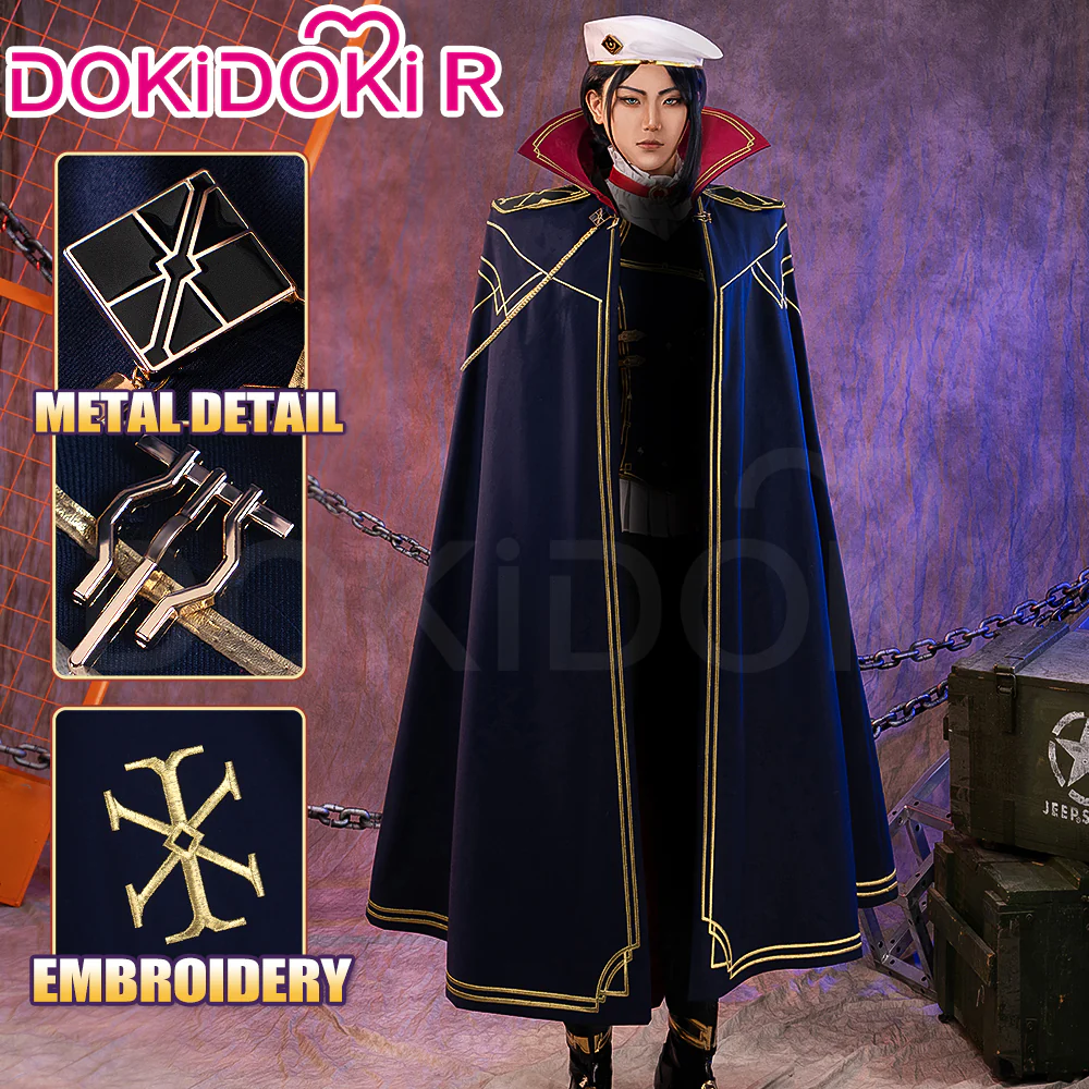 【Ready For Ship】【Size S-3XL】DokiDoki-R Game Cosplay Costume Blue Black With Cape Cloak - Image 5