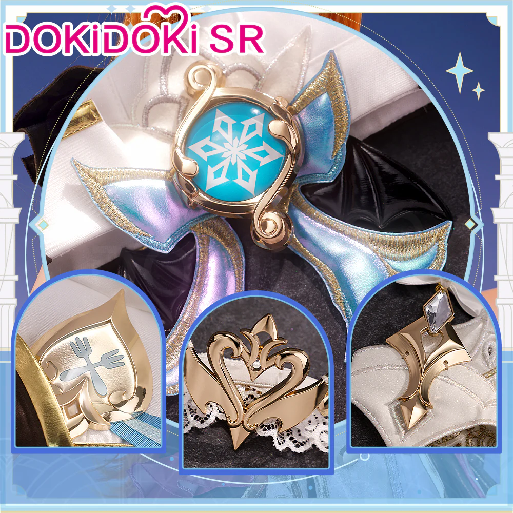 【Partially Ready For Ship】DokiDoki-SR Game Genshin Impact Cosplay Escoffier Costume Fontaine - Image 3