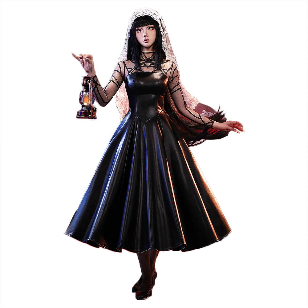 【Ready For Ship】【Anime Version Last Batch】DokiDoki-SR Manga Anime Cosplay Black Dress Suit Veil Women Costume - Image 5