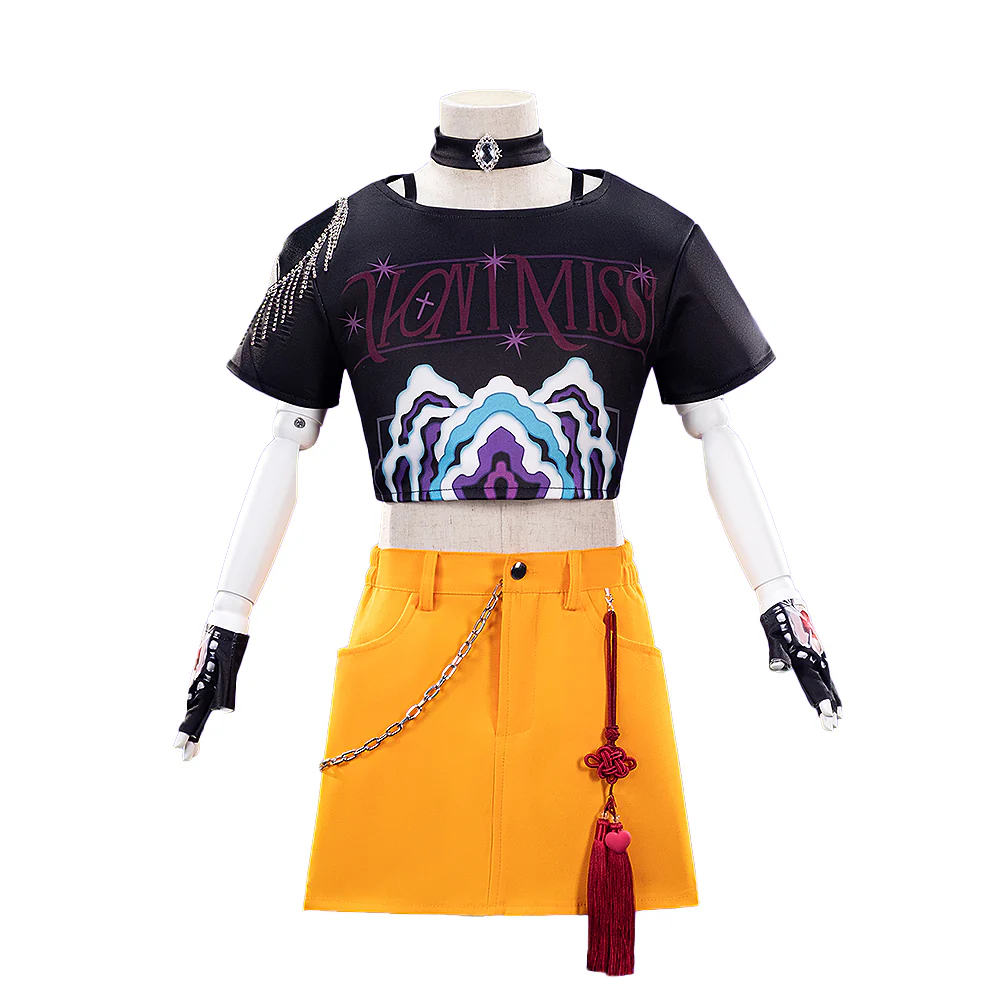 【Ready For Ship】【Kids Version】【Size S-2XL】【Last Batch】DokiDoki-R Movie Anime KPOP KILLER Cosplay Costume YELLOW SERIES - Image 7