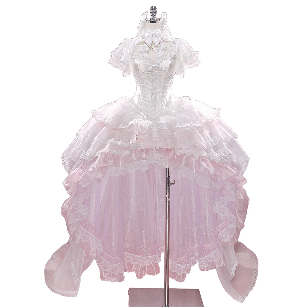 DokiDoki-R Anime Cosplay Goddess / Devil Costume Dress Doujin Purple / White - Image 10
