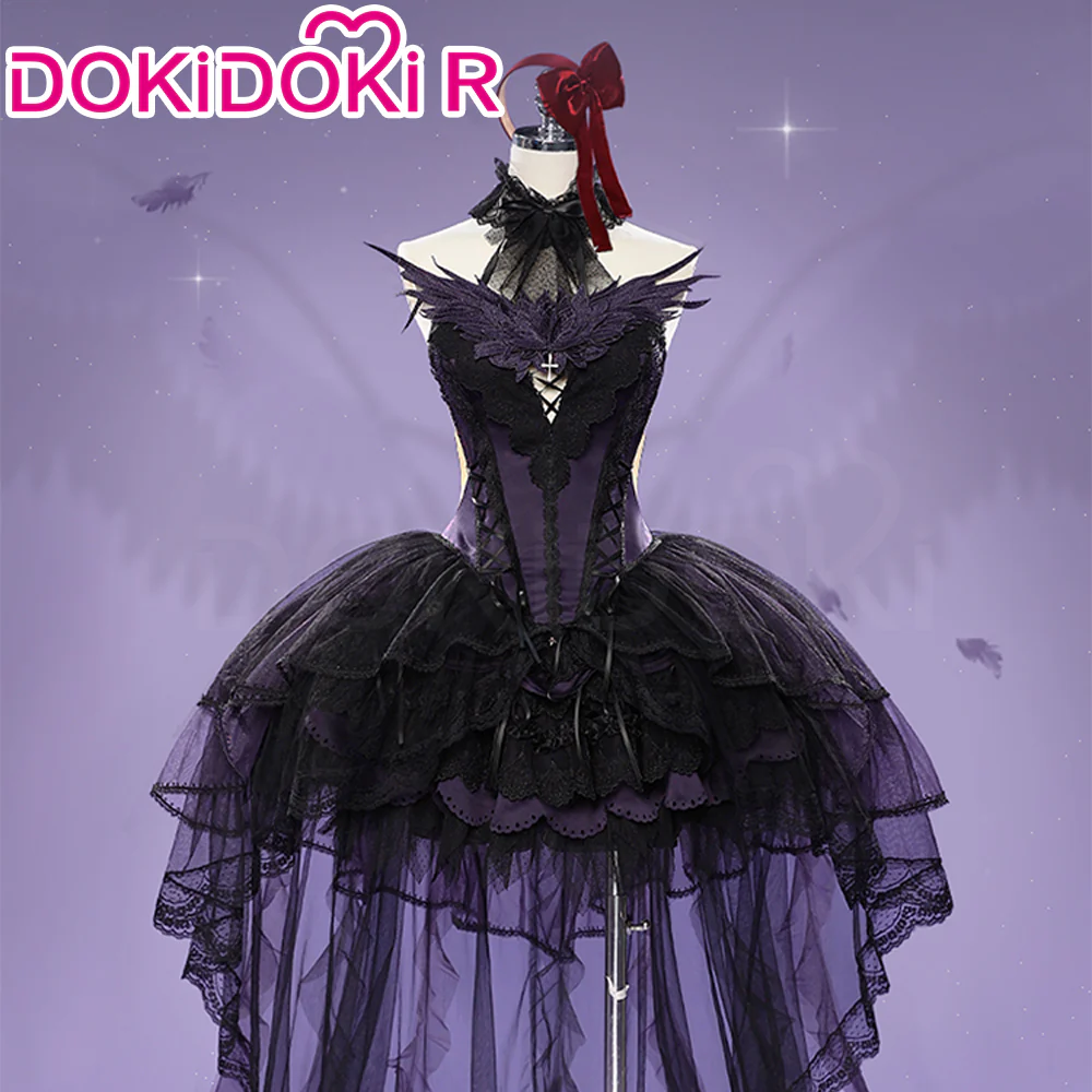 DokiDoki-R Anime Cosplay Goddess / Devil Costume Dress Doujin Purple / White - Image 2