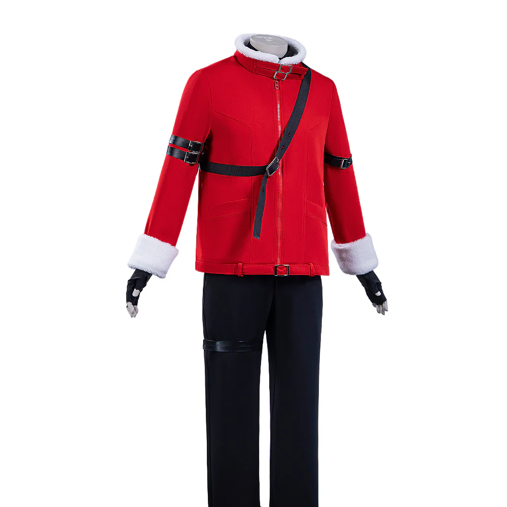 【Size S-2XL】DokiDoki-R Anime Cosplay Staark Costume Red Winter Wear - Image 5