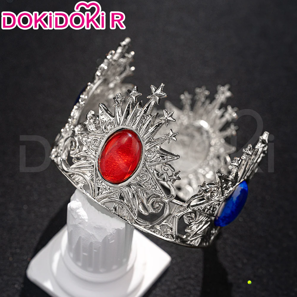 【Glowing】【Size S-3XL】DokiDoki-R Movie Cosplay Cosplay Costume Blue Princess Dress With Magic Staff / Crown - Image 5