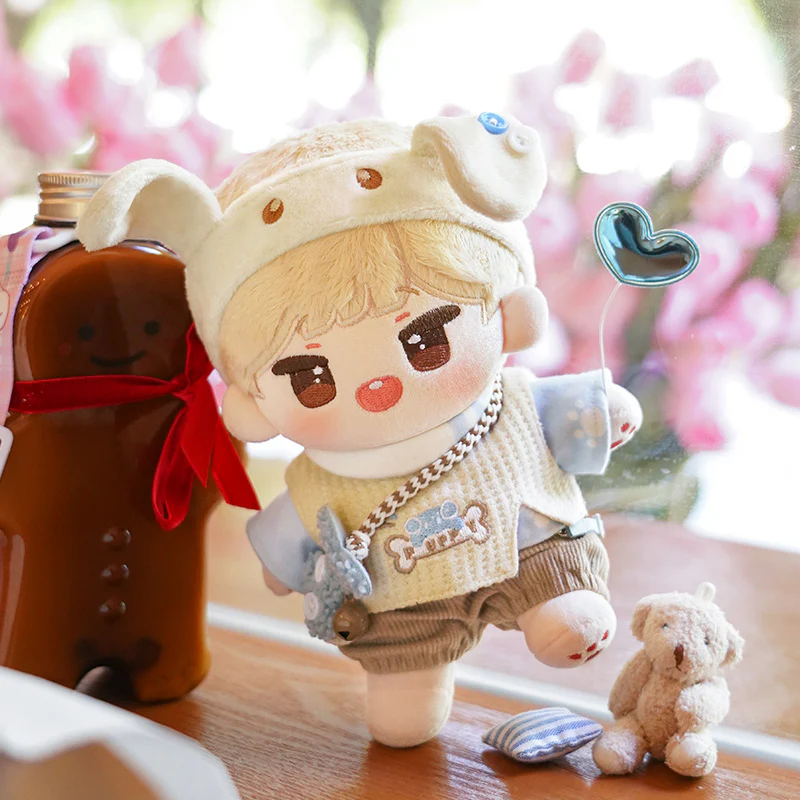 【Consignment Sales】PLUSH WONDERLAND Puppy Crush Bones Cotton Doll Plush Clothes 20 CM