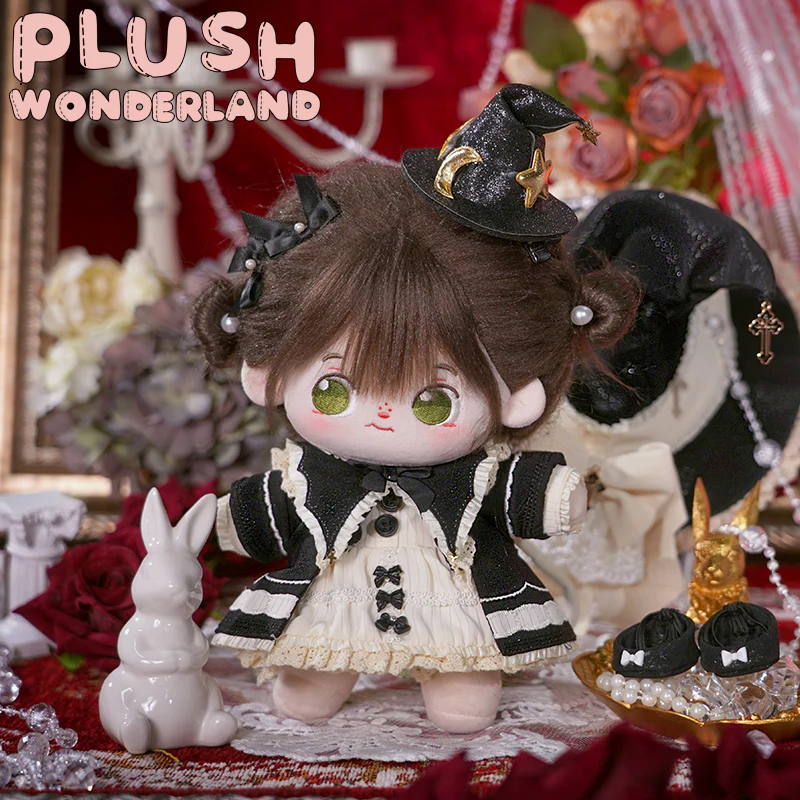 【Consignment Sales】PLUSH WONDERLAND Tiramisu Witch Black White Cotton Doll Plush Clothes 20 CM - Image 4