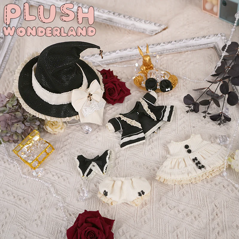 【Consignment Sales】PLUSH WONDERLAND Tiramisu Witch Black White Cotton Doll Plush Clothes 20 CM - Image 5