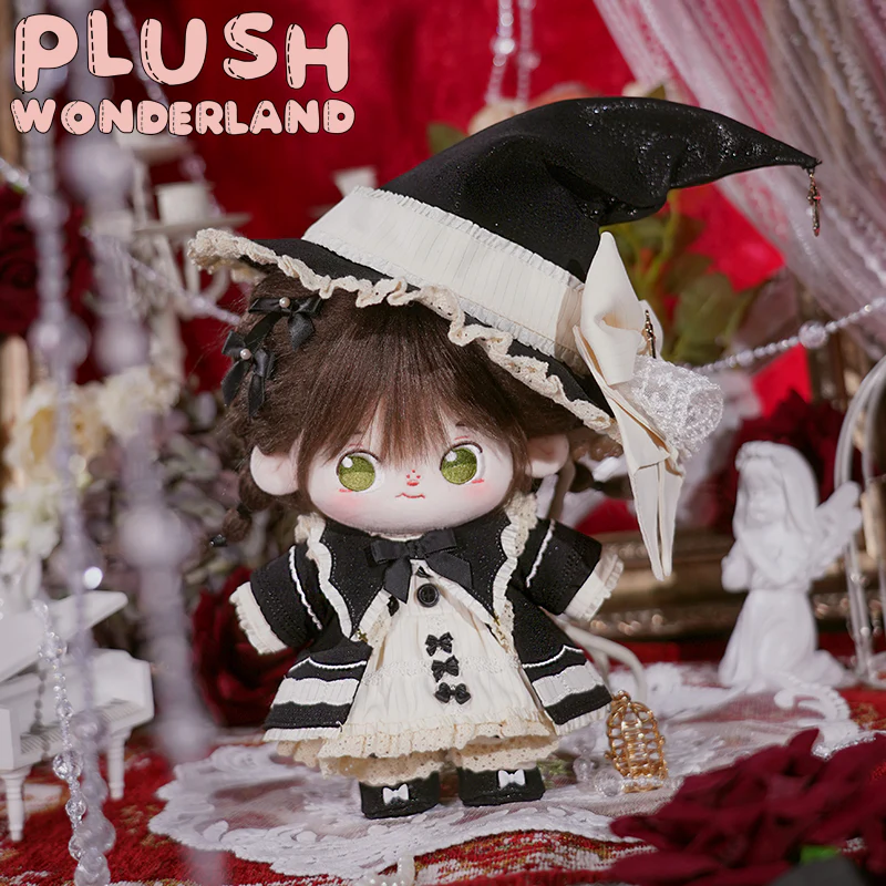 【Consignment Sales】PLUSH WONDERLAND Tiramisu Witch Black White Cotton Doll Plush Clothes 20 CM - Image 6