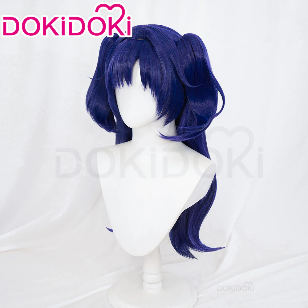 【Ready For Ship】DokiDoki Game Blue Archive Cosplay Hayase Yuuka Wig Long Straight Purple Hair - Image 2