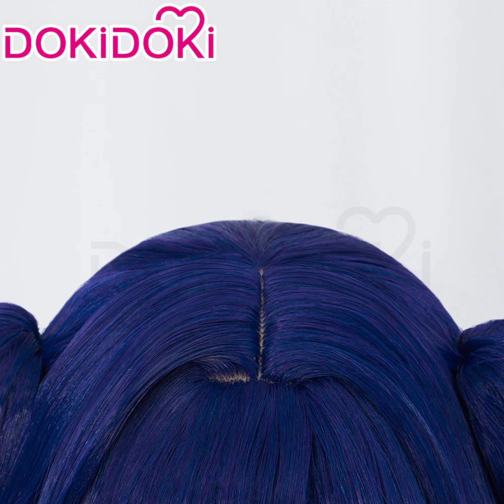 【Ready For Ship】DokiDoki Game Blue Archive Cosplay Hayase Yuuka Wig Long Straight Purple Hair - Image 4