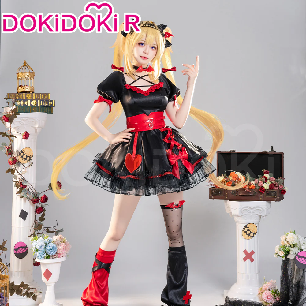 【 Ready For Ship】DokiDoki-R Anime Shugo Chara! Cosplay Tsukiyomi Utau Costume Devil Doujin Halloween