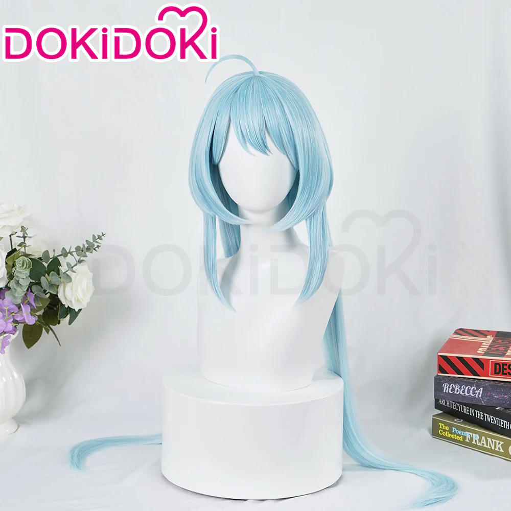 【Ready For Ship】DokiDoki Game Honkai Impact 3 Cosplay Griseo Wig Long Straight Blue Hair - Image 2