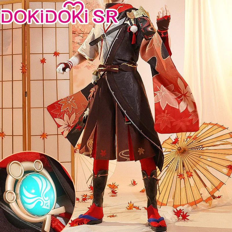 【US/EU LOCAL SHIPPING 】【Size S-2XL】DokiDoki-SR Game Genshin Impact Kazuha Cosplay Costume / Wig Men - Image 2