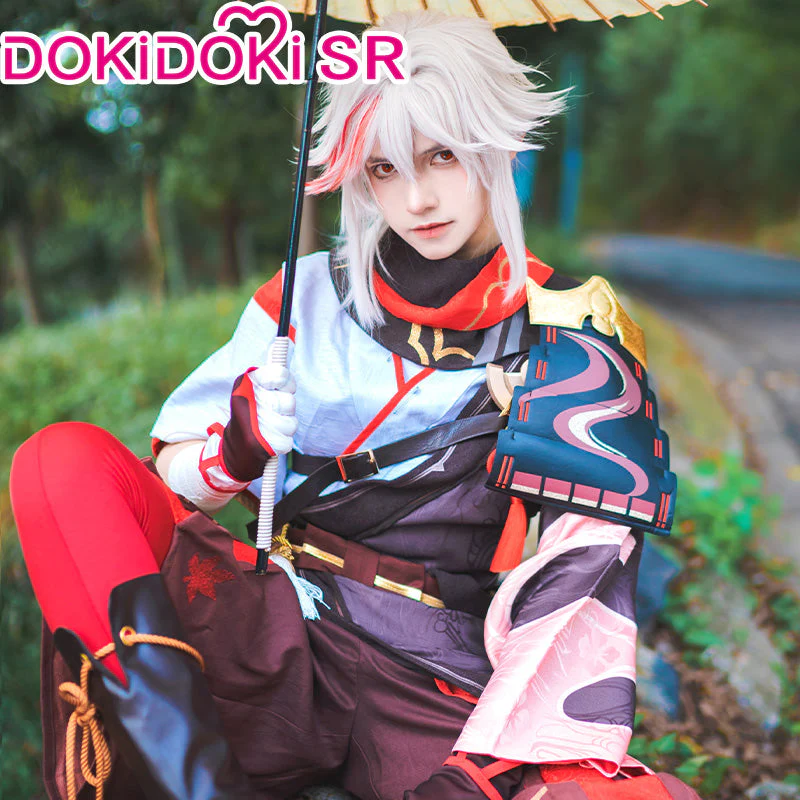 【US/EU LOCAL SHIPPING 】【Size S-2XL】DokiDoki-SR Game Genshin Impact Kazuha Cosplay Costume / Wig Men - Image 4