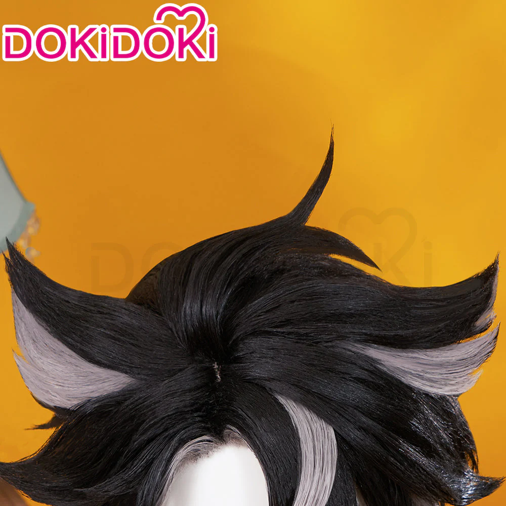 【US/EU LOCAL SHIPPING】【DokiDoki Game Genshin Impact Cosplay Fontaine Wriothesley Wig Short Black Grey - Image 5