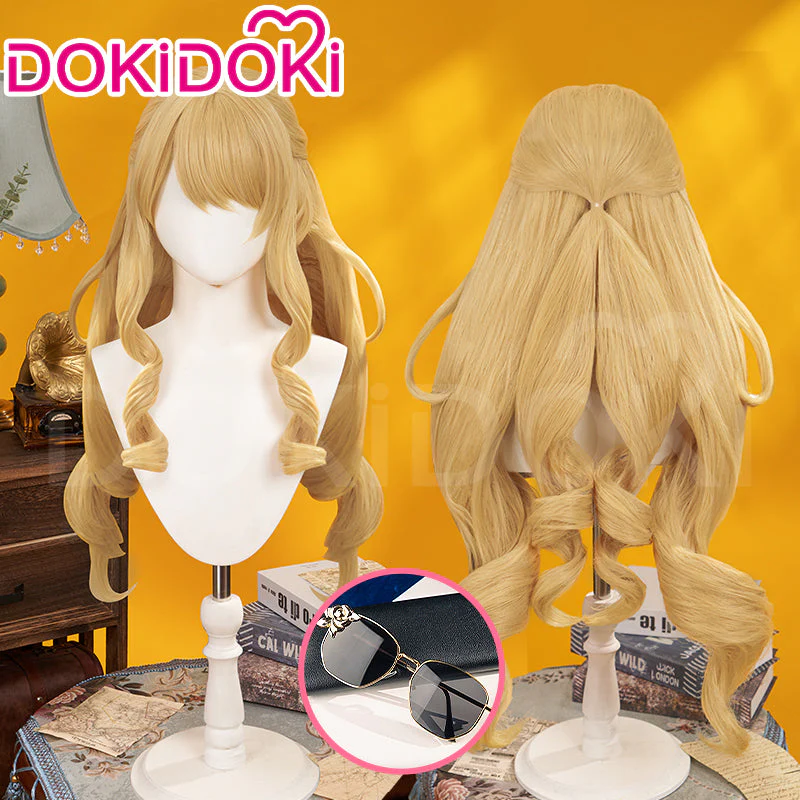 【US/EU LOCAL SHIPPING 】DokiDoki Game Genshin Impact Wig Cosplay Fontaine Navia Cosplay Wig Long Curly Yellow Hair - Image 2
