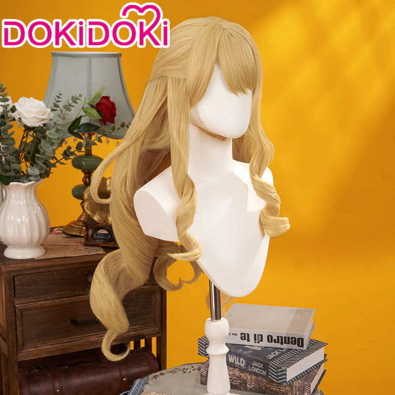 【US/EU LOCAL SHIPPING 】DokiDoki Game Genshin Impact Wig Cosplay Fontaine Navia Cosplay Wig Long Curly Yellow Hair - Image 5