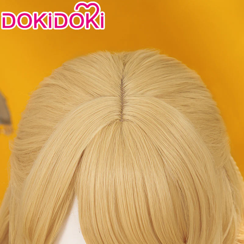 【US/EU LOCAL SHIPPING 】DokiDoki Game Genshin Impact Wig Cosplay Fontaine Navia Cosplay Wig Long Curly Yellow Hair - Image 6