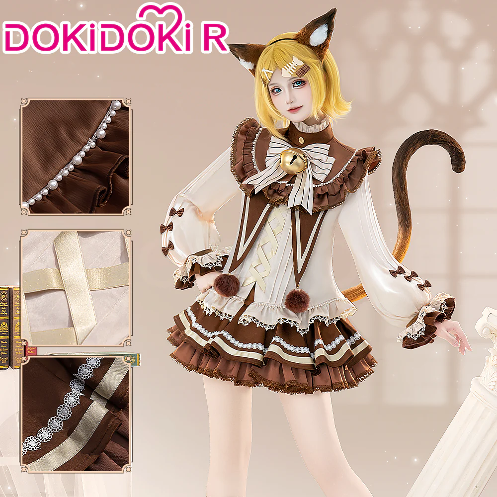 Dkidoki-R Vsinger Cosplay Rinn /  Lenn Cafe Cat Costume Doujin - Image 2