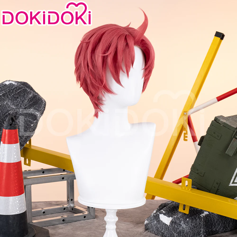 【Ready For Ship】DokiDoki Anime DDD Cosplay Wig Men Red Short Hair - Image 3