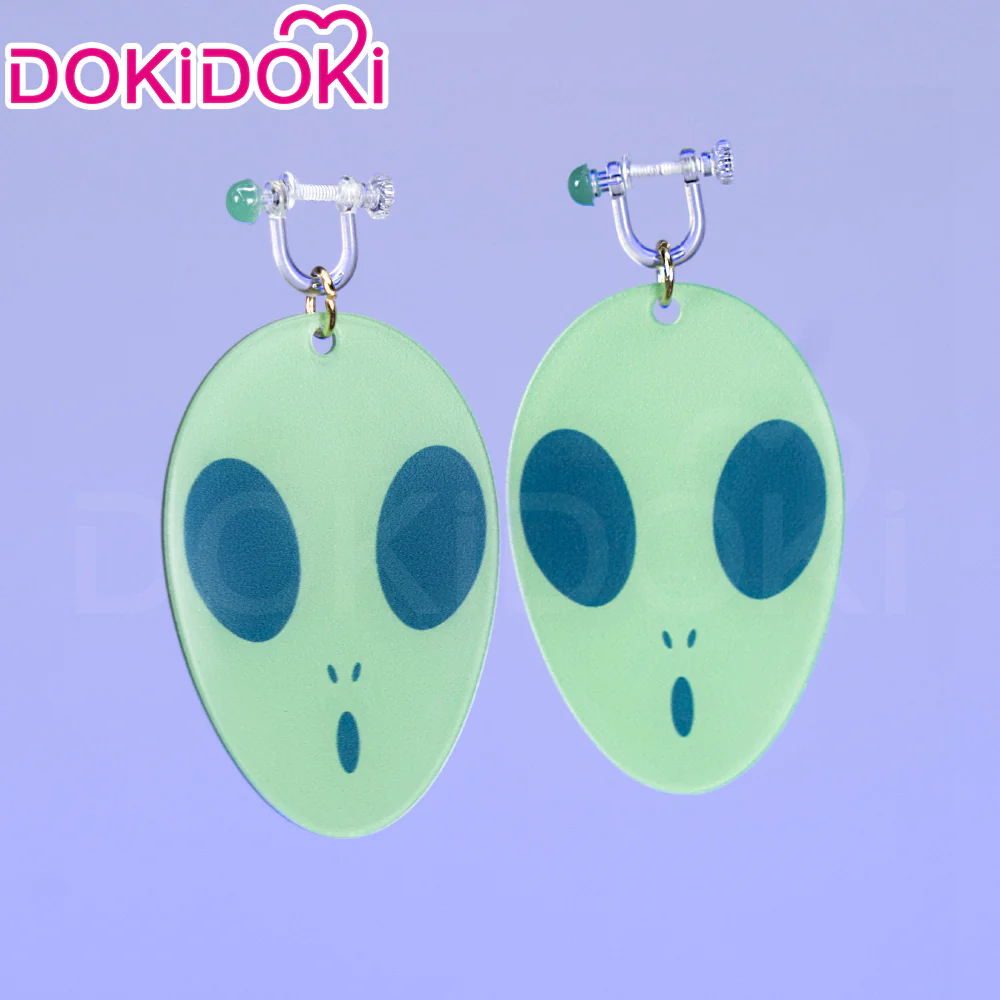 【Ready For Ship】【Front Lace】DokiDoki Anime DDD Cosplay Momo Ayase Wig / Earrings Brown Red Straight Hair - Image 10