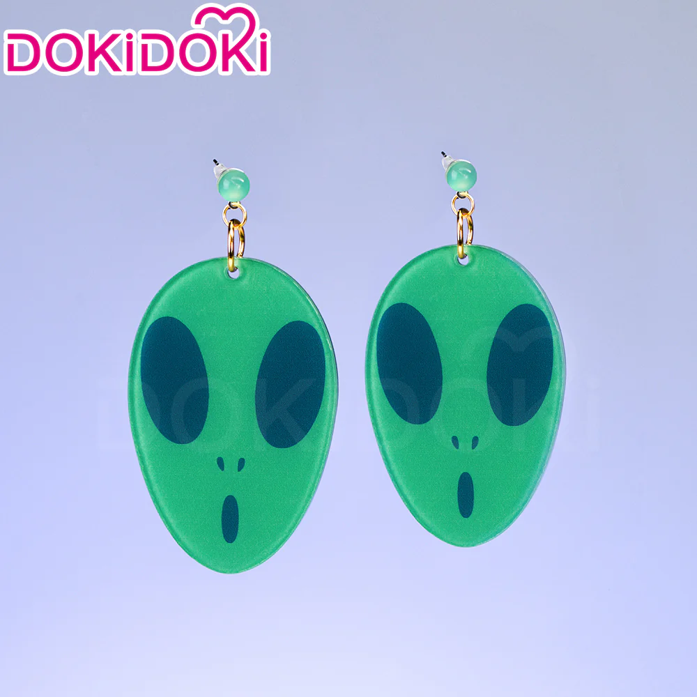 【Ready For Ship】【Front Lace】DokiDoki Anime DDD Cosplay Momo Ayase Wig / Earrings Brown Red Straight Hair - Image 11