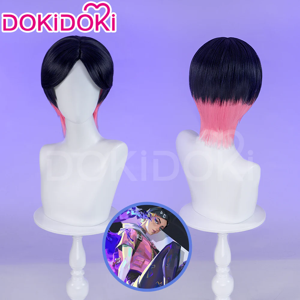 【Ready For Ship】DokiDoki Game Valorant Cosplay Clove Wig Short Straight Hair