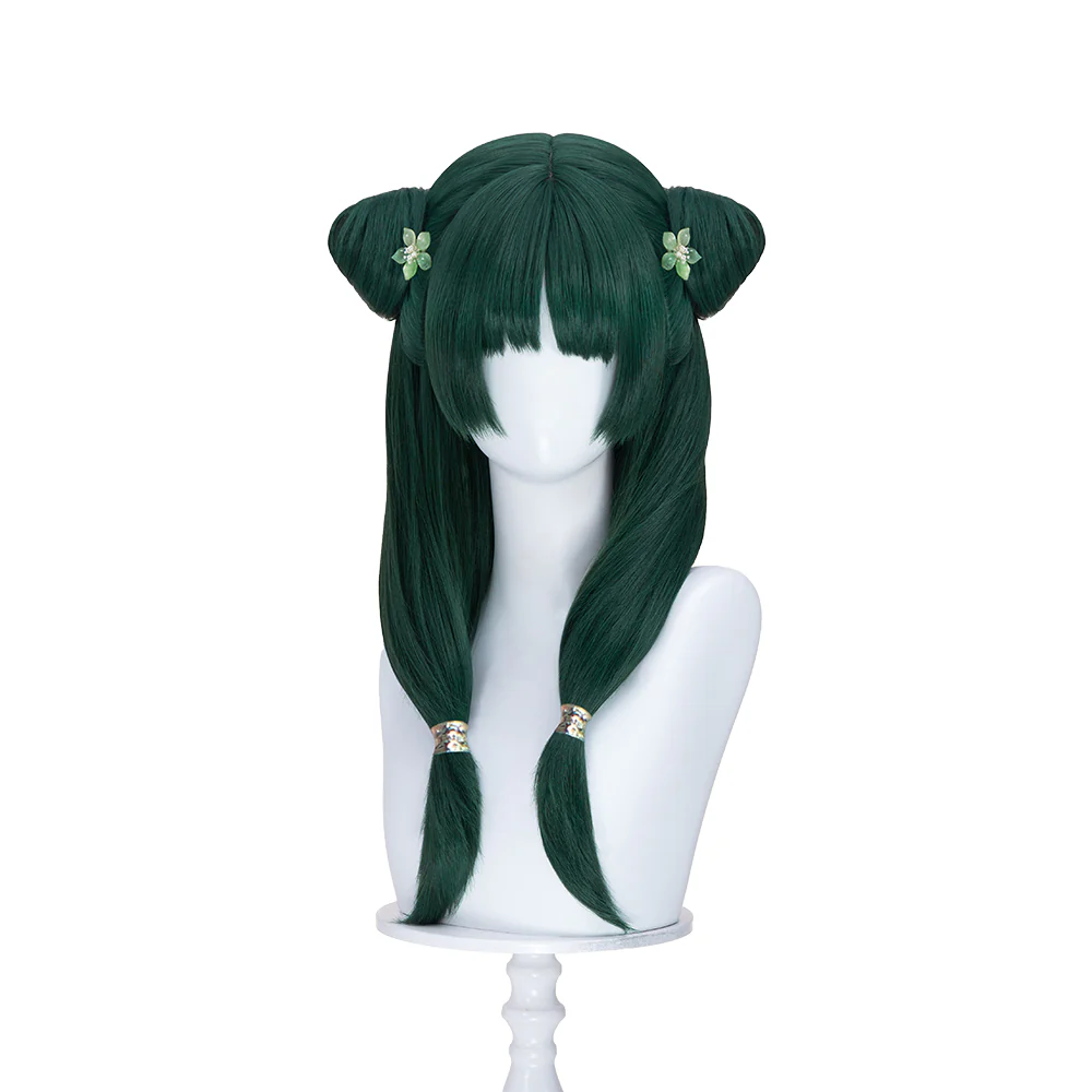 【Partially Ready For Ship】DokiDoki Anime The Apothecary Diaries Cosplay Maomao Wig Long Straight Green Hair Mao Mao Frog The Moon Fairy - Image 11