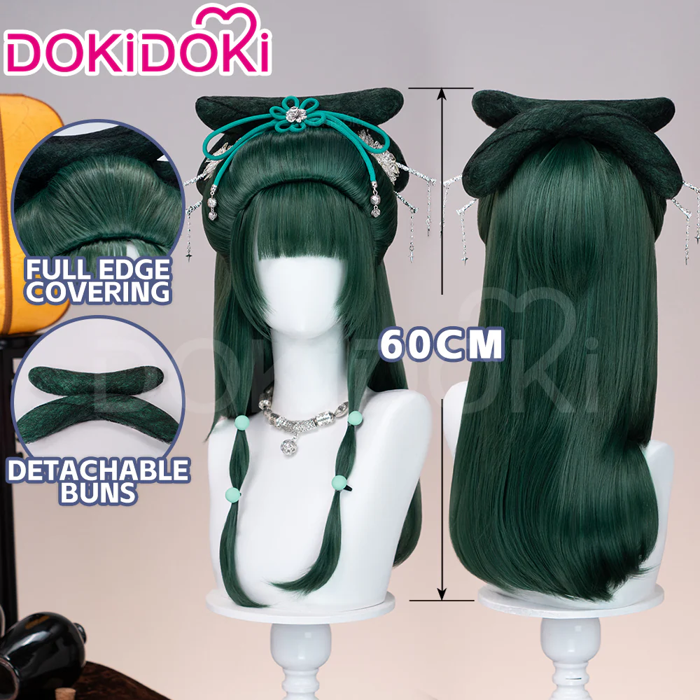 【Partially Ready For Ship】DokiDoki Anime The Apothecary Diaries Cosplay Maomao Wig Long Straight Green Hair Mao Mao Frog The Moon Fairy - Image 17