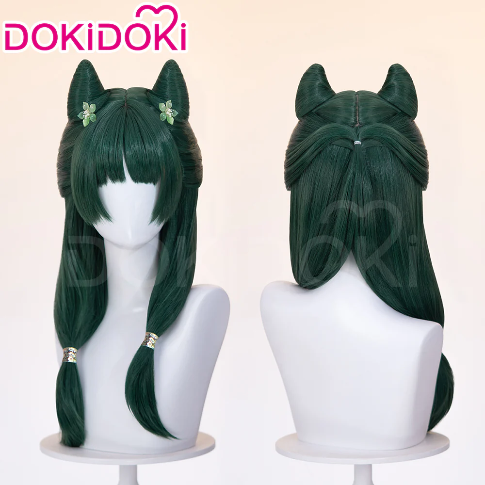 【Partially Ready For Ship】DokiDoki Anime The Apothecary Diaries Cosplay Maomao Wig Long Straight Green Hair Mao Mao Frog The Moon Fairy - Image 2