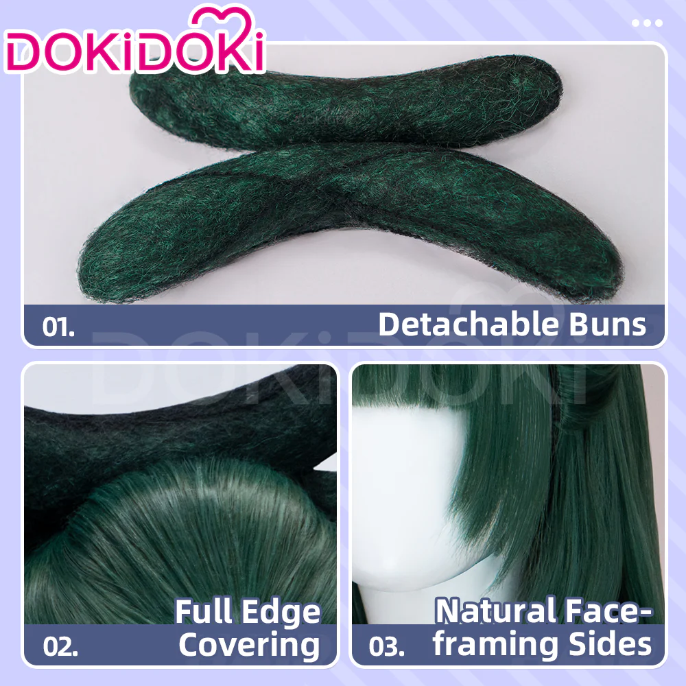 【Partially Ready For Ship】DokiDoki Anime The Apothecary Diaries Cosplay Maomao Wig Long Straight Green Hair Mao Mao Frog The Moon Fairy - Image 20