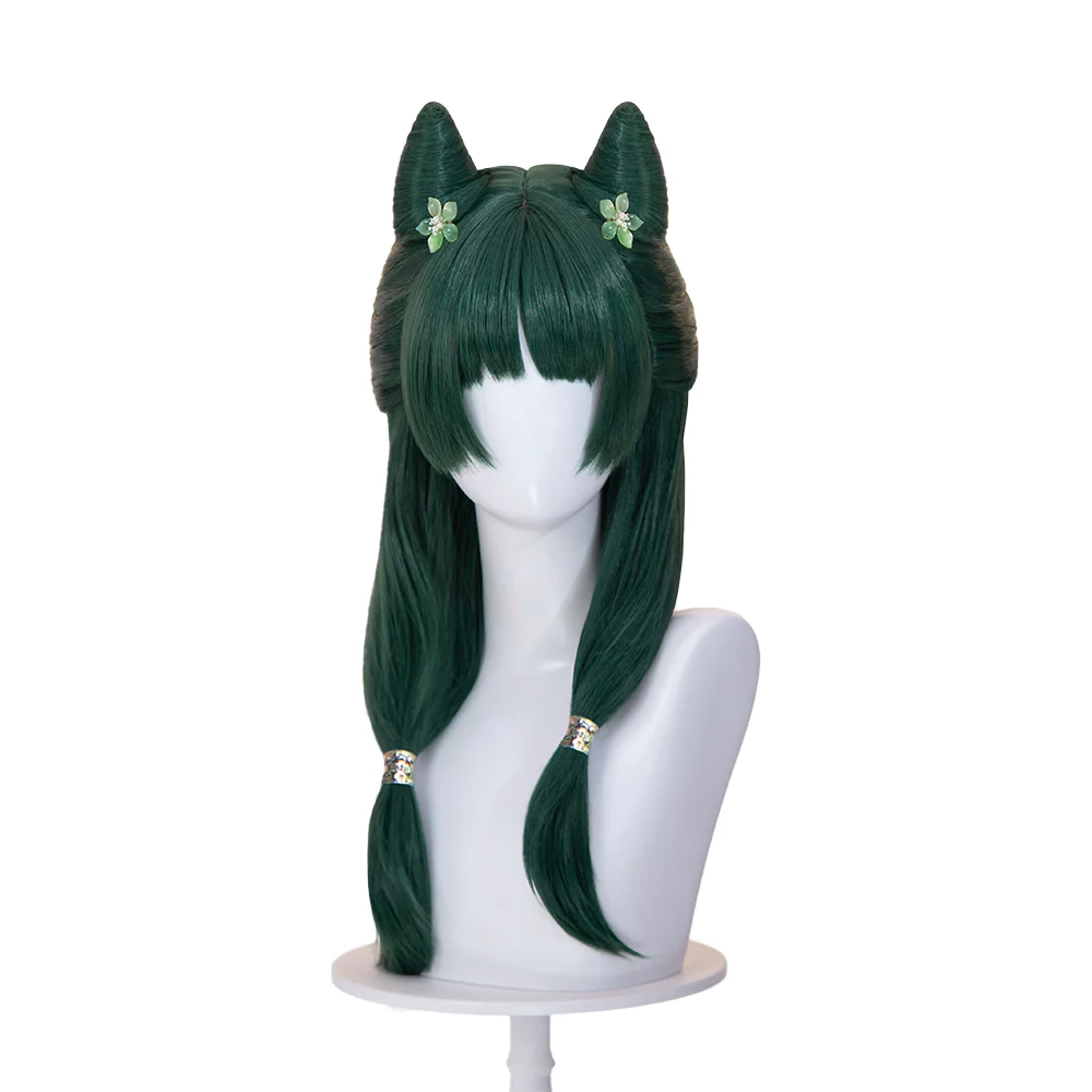 【Partially Ready For Ship】DokiDoki Anime The Apothecary Diaries Cosplay Maomao Wig Long Straight Green Hair Mao Mao Frog The Moon Fairy - Image 6