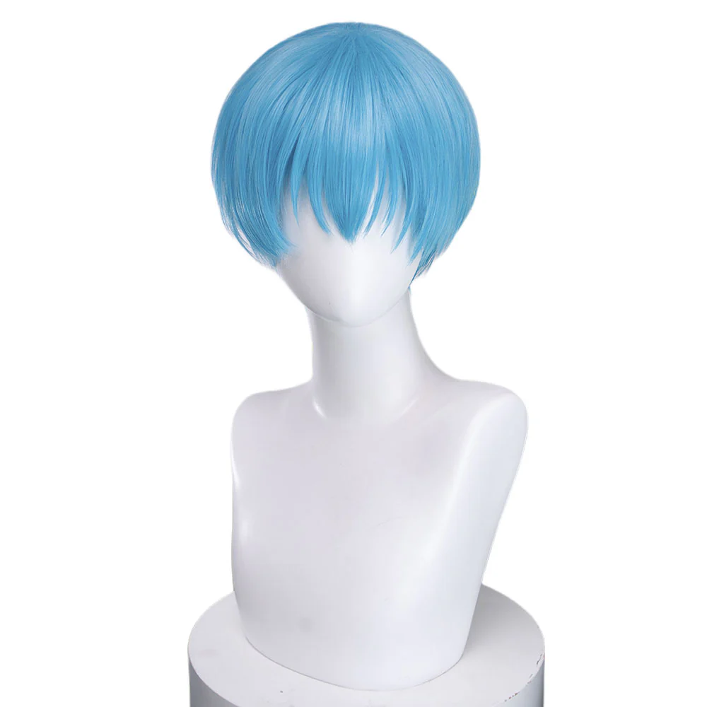 【Ready For Ship】DokiDok Manga Anime Cosplay Wig / Wreath Short Straight Blue Hair - Image 11